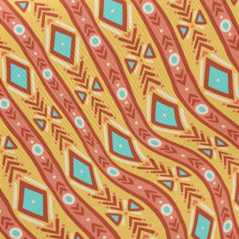 Cute Tribal Stripes Midweight Cotton Poplin