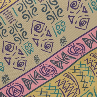 Ancient Chinese Characters Midweight Cotton Poplin