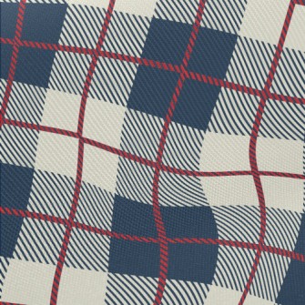 Blue Scotch Plaid Midweight Cotton Poplin