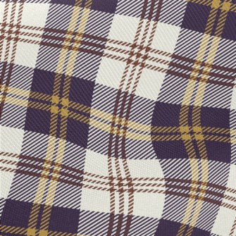 Elegant Purple Plaid Midweight Cotton Poplin