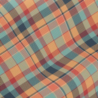 Orange Scotch Plaid Midweight Cotton Poplin