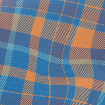 Ocean Blue Check Midweight Cotton Poplin