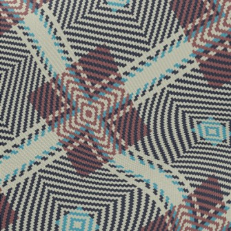 Coffee Woven Grid Midweight Cotton Poplin