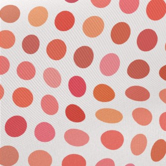 Pink Orange Dots Midweight Cotton Poplin