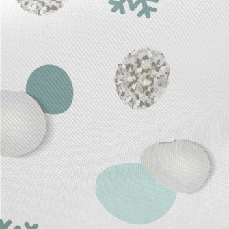 Bright Snowflake Dots Midweight Cotton Poplin