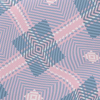 Pink And Blue Braid Midweight Cotton Poplin