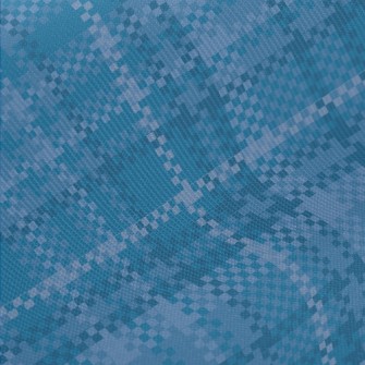 Blue Fine Plaid Midweight Cotton Poplin