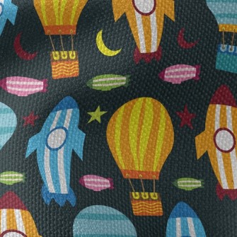 Rocket Ship Waterproof Canvas