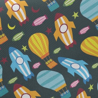 Rocket Ship Twill