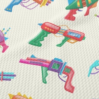 Various Colorful Toy Pistols Birdseye Piqué
