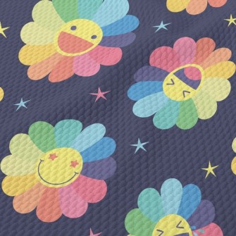 Colorful Sunflower Birdseye Piqué