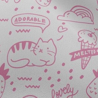 Ice Cream And Cats Chiffon