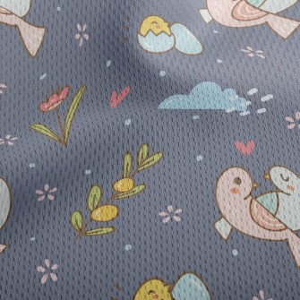 Cute Bird Athletic Mesh Flat Back