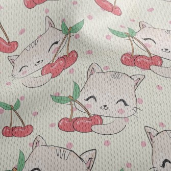 Cherry Cat Athletic Mesh Flat Back