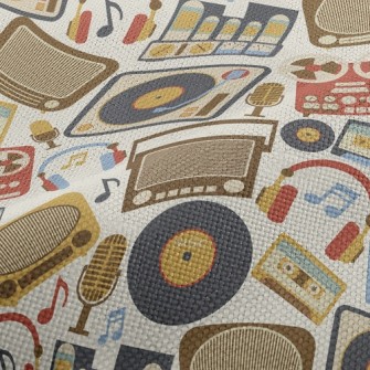 Retro Music Equipment Performance Linen