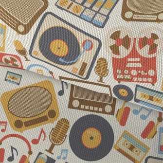 Retro Music Equipment Waterproof Oxford
