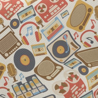 Retro Music Equipment Twill