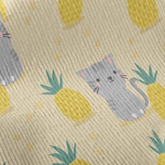 Pineapple Gray Cat Standard Corduroy
