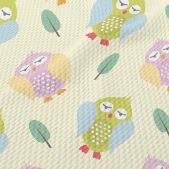 Googly-eyed Owl Birdseye Piqué