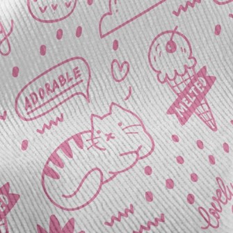 Ice Cream And Cats Standard Corduroy
