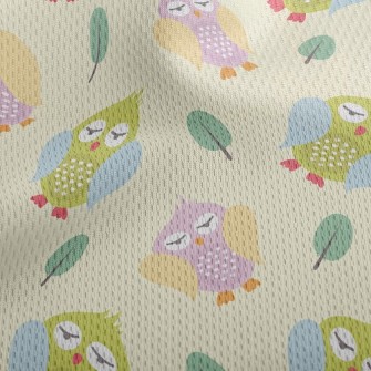 Googly-eyed Owl Athletic Mesh Flat Back