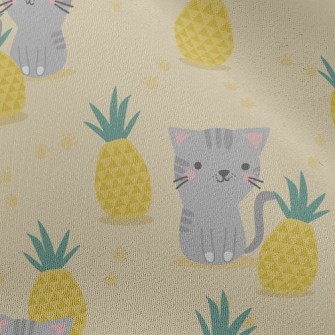 Pineapple Gray Cat Chiffon