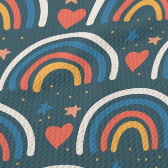 Simple Rainbow Birdseye Piqué