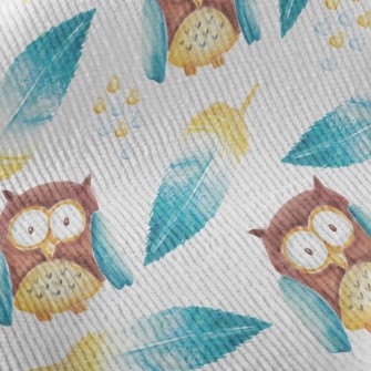 Owl And Feathers Standard Corduroy