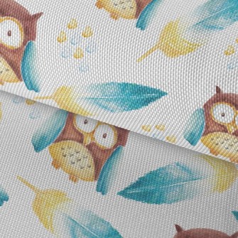 Owl And Feathers Waterproof Oxford