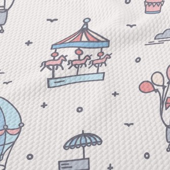 Happy Amusement Park Birdseye Piqué