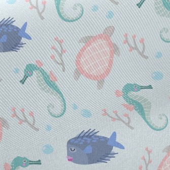 Seahorse And Turtle Twill