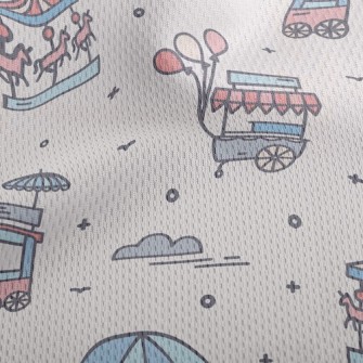 Happy Amusement Park Athletic Mesh Flat Back