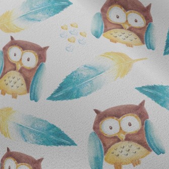 Owl And Feathers Chiffon