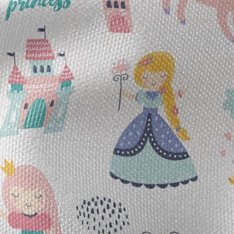 Fantasy Castle And Princess Waterproof Canvas