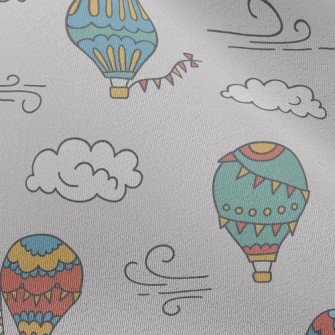 Hot Air Balloon And Clouds Chiffon