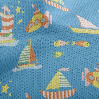 Sea Boat Submarine Athletic Mesh Flat Back
