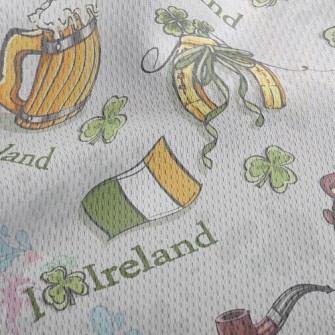 Wooden Beer And Horseshoe Athletic Mesh Flat Back