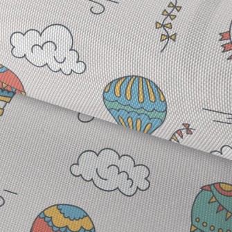 Hot Air Balloon And Clouds Waterproof Oxford