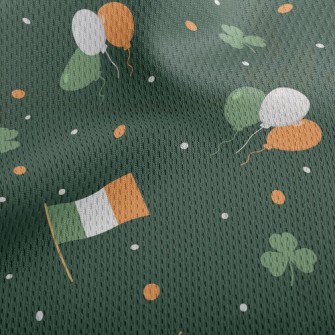 Ireland Flag Balloon Athletic Mesh Flat Back