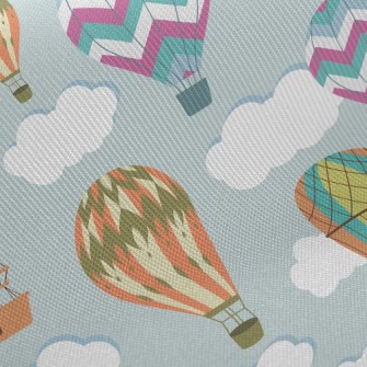 Vintage Hot Air Balloon Twill