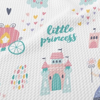 Fantasy Castle And Princess Birdseye Piqué