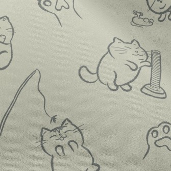 Kitten Playing Chiffon