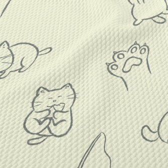 Kitten Playing Birdseye Piqué