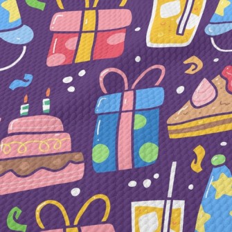 Happy Birthday Party Birdseye Piqué