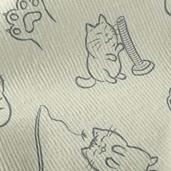 Kitten Playing Standard Corduroy