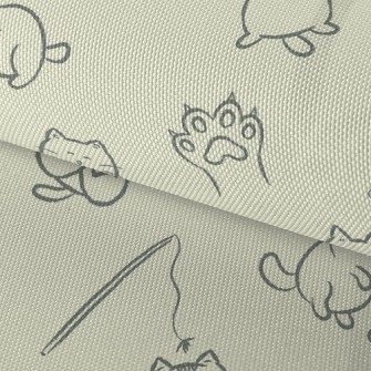 Kitten Playing Waterproof Oxford