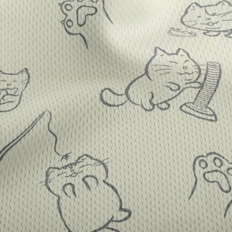 Kitten Playing Athletic Mesh Flat Back