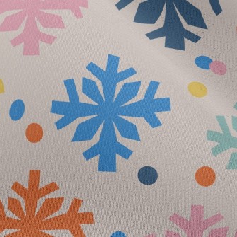 Colorful Snowflakes Chiffon