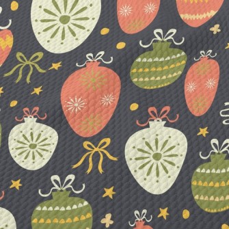 Christmas Balls Birdseye Piqué