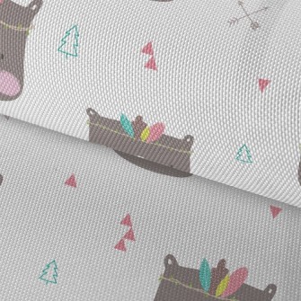 Feather Decorated Bear Waterproof Oxford